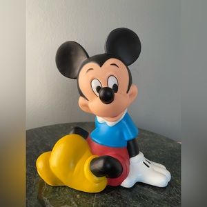 Vintage 80s Disney Mickey Mouse Coin Bank